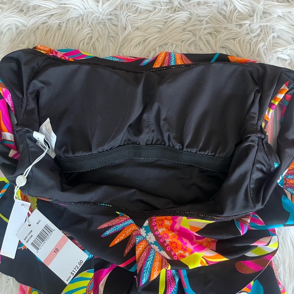 {Trina Turk} Luminary Printed Off The Shoulder Ruffle One Piece Swimsuit - NWT - Picture 10 of 14